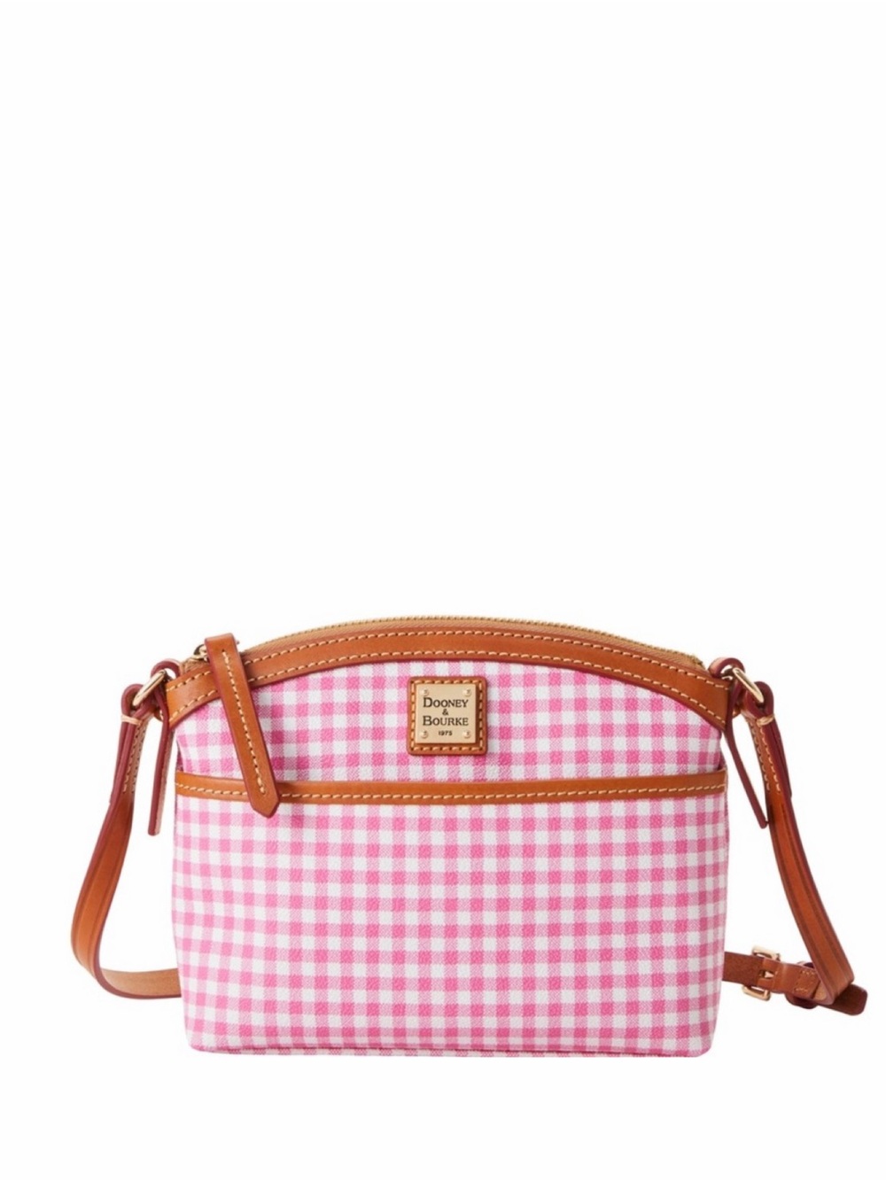 DOONEY & BOURKE NWT Pink/White Gingham Dome Crossbody Bag